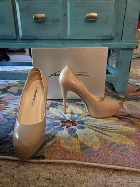Brian Atwood Nude Platform Stiletto Pumps